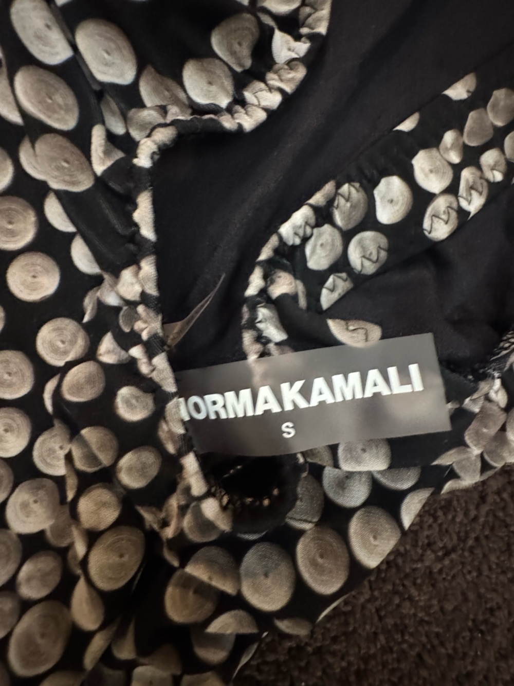 Norma Kamali Marissa swimsuit w all-over stud design. THIS IS A STUD PRINT - Picture 4 of 4